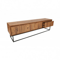 Mueble TV Lupin 180 negro nogal Practica Hogar