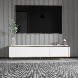 Mueble TV imaj Blanco Oro Practica Hogar