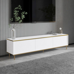 Mueble TV imaj Blanco Oro Practica Hogar