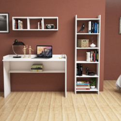 Escritorio con estantería Hera blanco Practica Hogar