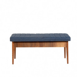 Set mesa comedor extensible y sillas (5 piezas) Vina nogal azul oscuro Practica Hogar