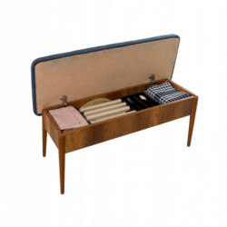 Set mesa comedor extensible y sillas (5 piezas) Vina nogal azul oscuro Practica Hogar