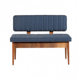Set mesa comedor extensible y sillas (5 piezas) Vina nogal azul oscuro Practica Hogar