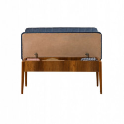 Set mesa comedor extensible y sillas (5 piezas) Vina nogal azul oscuro Practica Hogar
