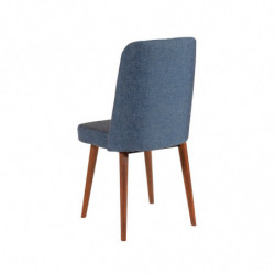Set mesa comedor extensible y sillas (5 piezas) Vina nogal azul oscuro Practica Hogar