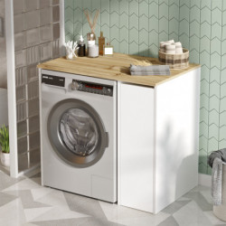 Mueble de baño SA1-WK blanco nogal Practica Hogar