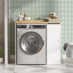 Mueble de baño SA1-WK blanco nogal Practica Hogar