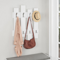 Perchero de pared Wave blanco Practica Hogar