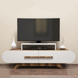 Mueble TV Rose blanco nogal Practica Hogar