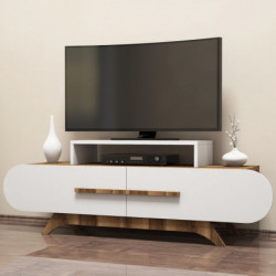Mueble TV Rose blanco nogal Practica Hogar
