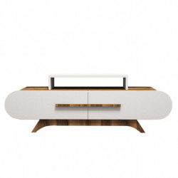 Mueble TV Rose blanco nogal Practica Hogar