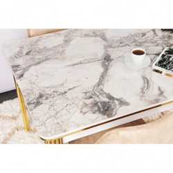 Mesa de comedor extensible Damla 1102 blanco oro Practica Hogar