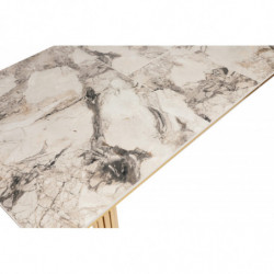 Mesa de comedor extensible Damla 1102 blanco oro Practica Hogar