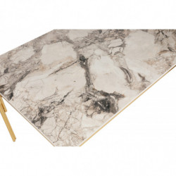 Mesa de comedor extensible Damla 1102 blanco oro Practica Hogar