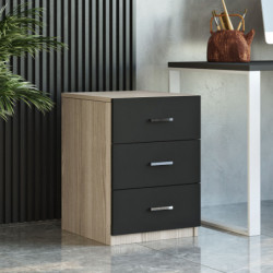 Conjunto de muebles de oficina VO15-OB roble negro Practica Hogar