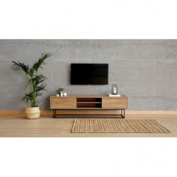 Mueble TV Laxus 180 negro nogal Practica Hogar