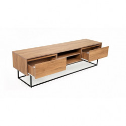 Mueble TV Laxus 180 negro nogal Practica Hogar