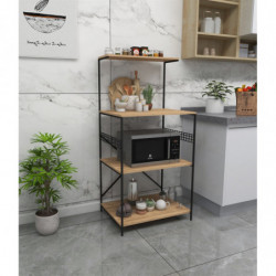 Mueble auxiliar Anemon pino negro Practica Hogar