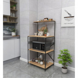 Mueble auxiliar Anemon pino negro Practica Hogar