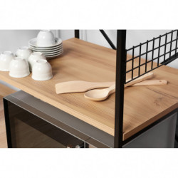 Mueble auxiliar Anemon pino negro Practica Hogar