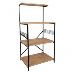 Mueble auxiliar Anemon pino negro Practica Hogar