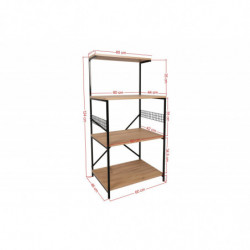 Mueble auxiliar Anemon pino negro Practica Hogar