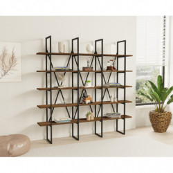 Librería Beylerbeyi negro nogal Practica Hogar