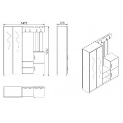 Recibidor DD8-W blanco Practica Hogar