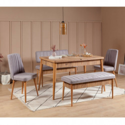 Set mesa comedor extensible y sillas (5 piezas) Vina pino atlántico soho Practica Hogar