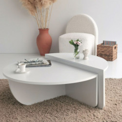 Mesa de centro Podium blanco Practica Hogar