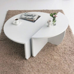 Mesa de centro Podium blanco Practica Hogar