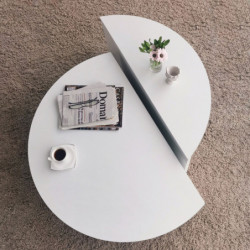 Mesa de centro Podium blanco Practica Hogar