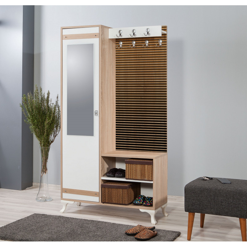 Recibidor İNCİ-220 sonoma roble Practica Hogar Recibidor İNCİ-220 sonoma roble Practica Hogar
