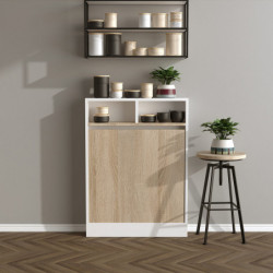 Mesa plegable Bracked blanco madera natural Practica Hogar