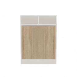 Mesa plegable Bracked blanco madera natural Practica Hogar