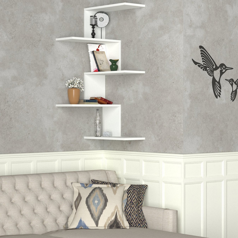 Estante de pared Caniko blanco Practica Hogar Estante de pared Caniko blanco Practica Hogar