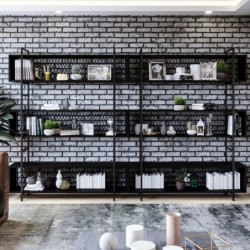 Estantería Takım L1160 negro Practica Hogar