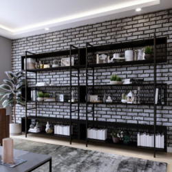 Estantería Takım L1160 negro Practica Hogar
