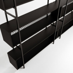 Estantería Takım L1160 negro Practica Hogar