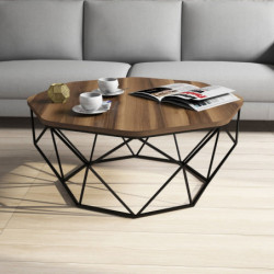 Mesa de centro Diamond nogal Practica Hogar