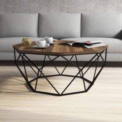Mesa de centro Diamond nogal Practica Hogar