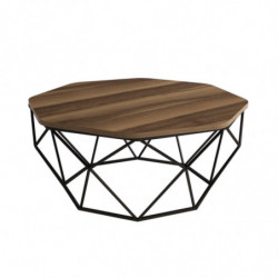 Mesa de centro Diamond nogal Practica Hogar