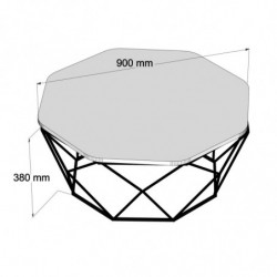 Mesa de centro Diamond nogal Practica Hogar