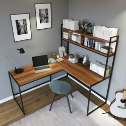 Escritorio de estudio Massası L203 nogal Practica Hogar