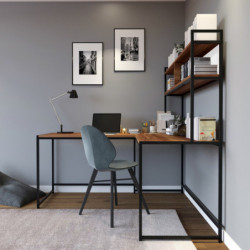 Escritorio de estudio Massası L203 nogal Practica Hogar