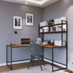 Escritorio de estudio Massası L203 nogal Practica Hogar