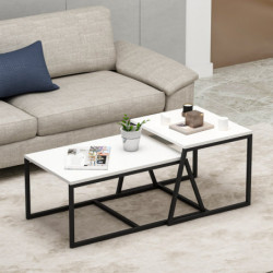 Mesa de centro Minimal Blanco Practica Hogar