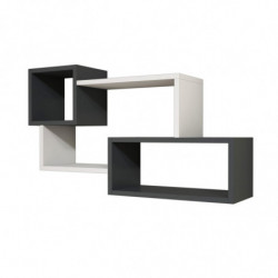 Estante de pared Afro antracita blanco Practica Hogar