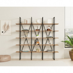 Librería Beylerbeyi pino atlántico negro Practica Hogar
