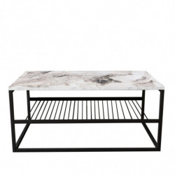 Mesa de centro Asude blanco negro Practica Hogar